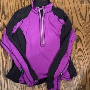 Lululemon Purple and Black Half-Zip Pullover